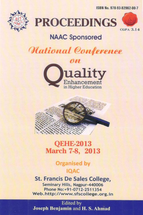 Proceedings of NAAC Sponsored National Conference on Quality Enhancement in Higher Education